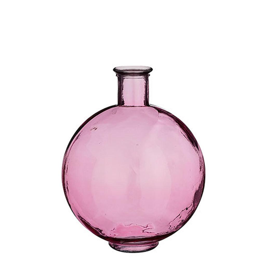 Qin Vase Recycled Glass Pink 44cm H