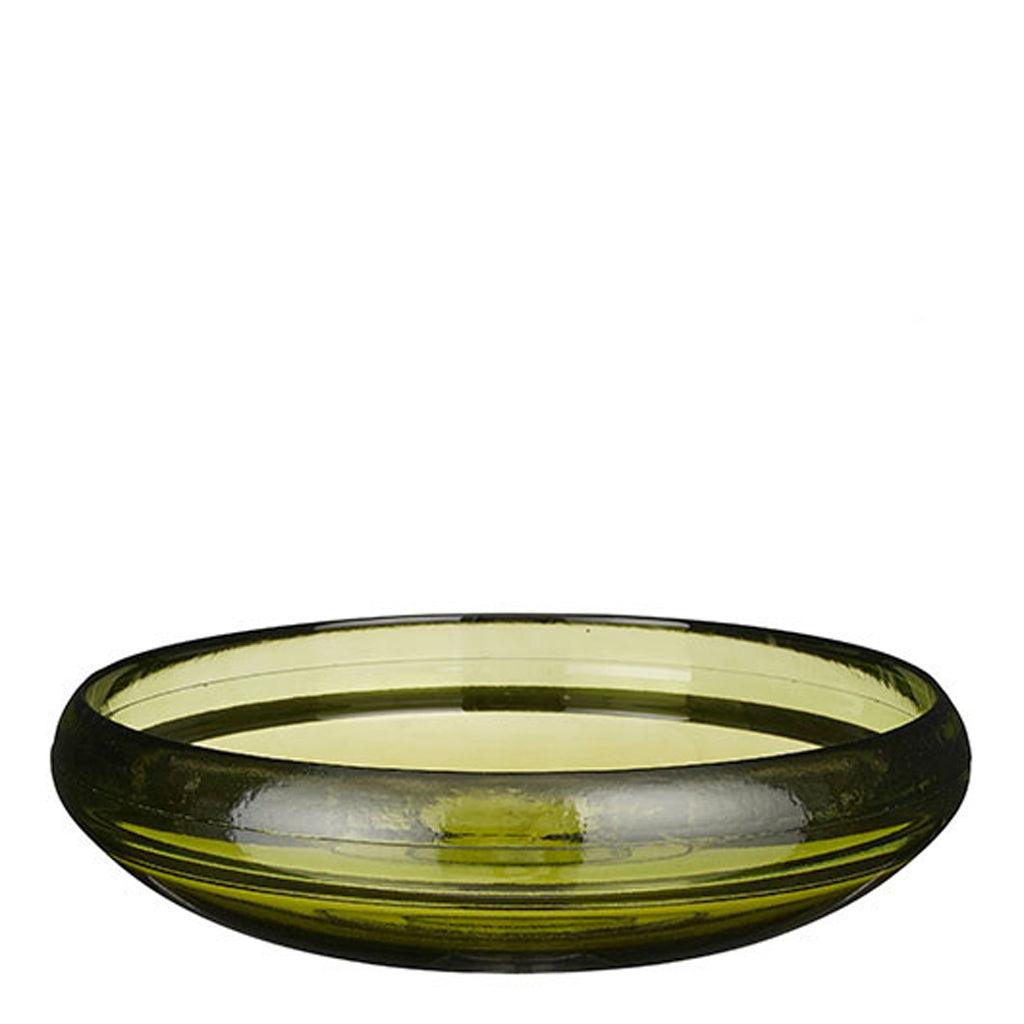 Juul Bowl Recycled Glass Green 35cm D