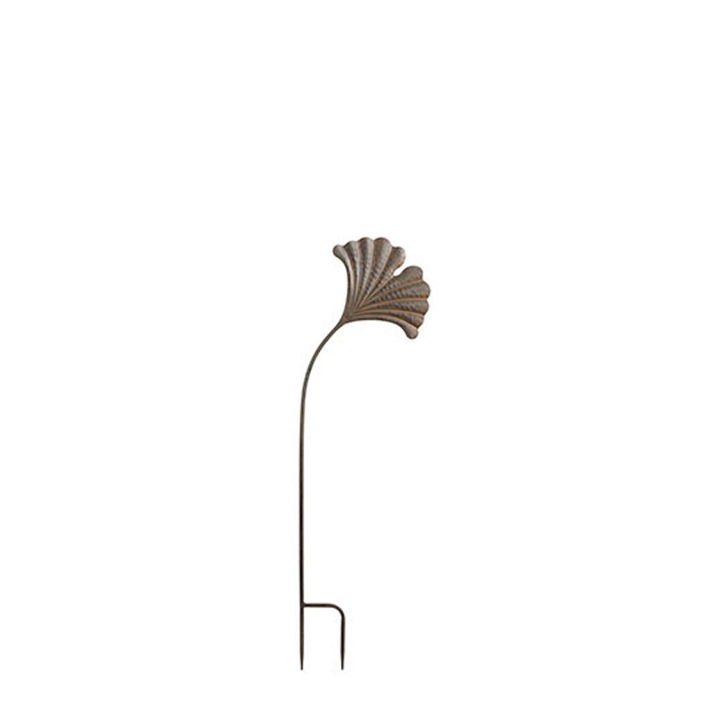 Enhance your garden&#39;s natural beauty with the Zara Leaf Garden Stake. Featuring a stunning dark brown color and measuring 33 inches high, this stake adds a touch of elegance and charm to any outdoor space. Make your garden stand out with this stylish and approachable garden accessory.