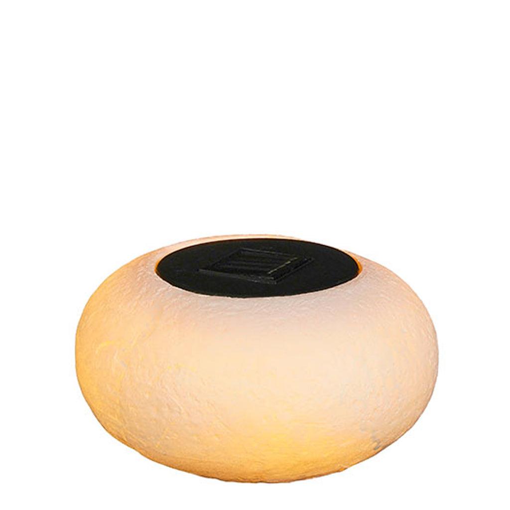 Solar Stone Lamp White LED