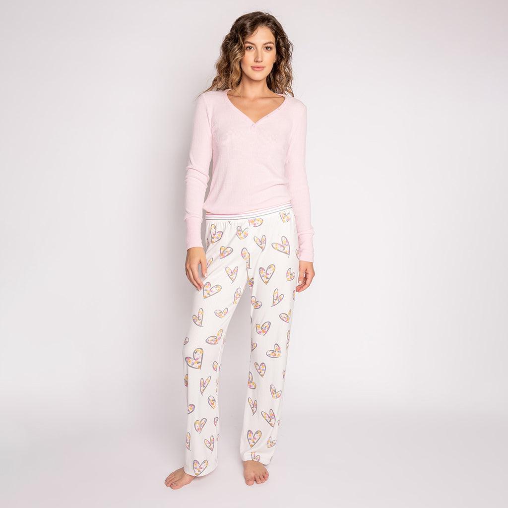 A Heart Full Of Daisies Banded Pants Ivory