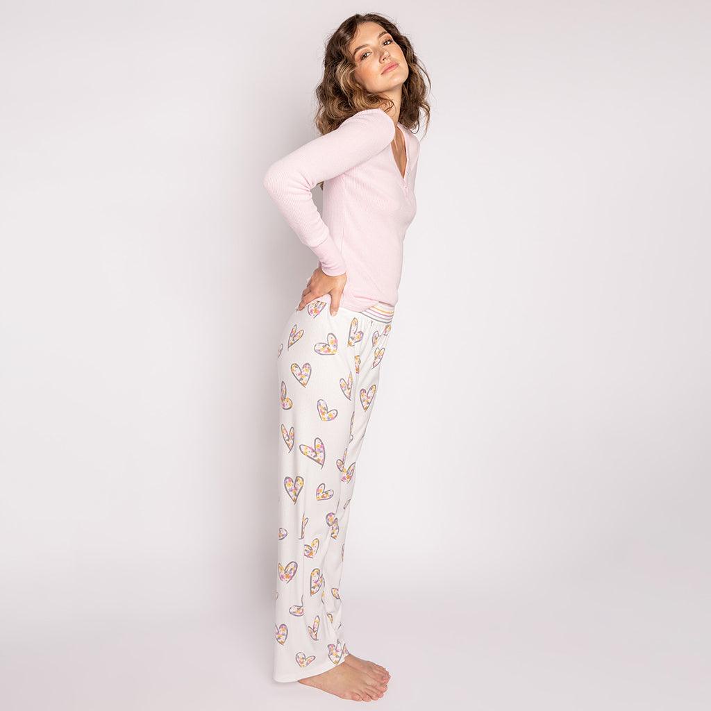 A Heart Full Of Daisies Banded Pants Ivory
