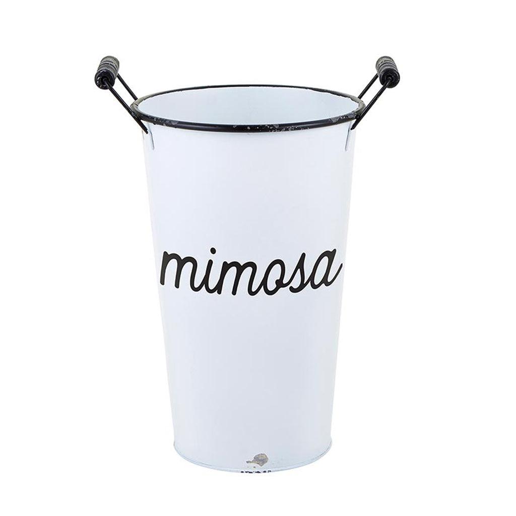 Metal Holder White Mimosa 7x12"