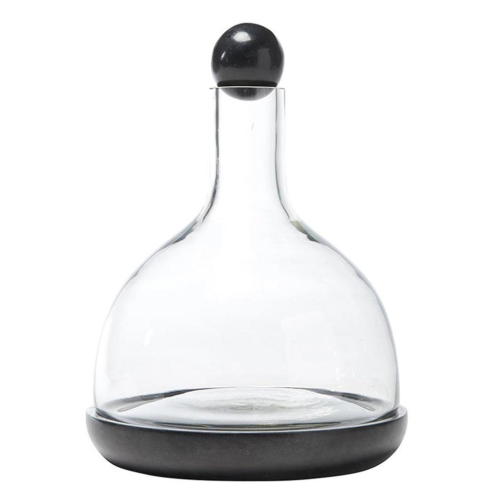 Wine Carafe Marble And Glass Black