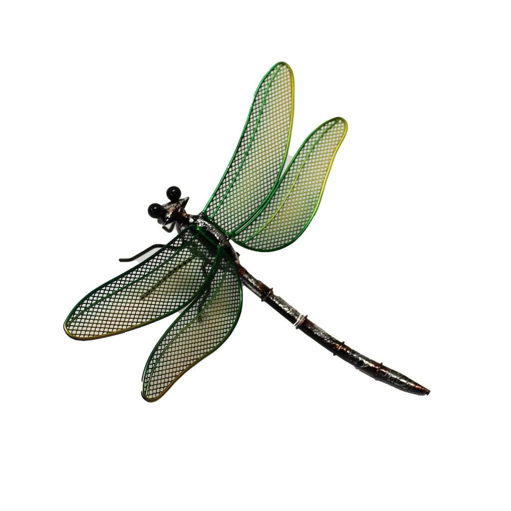 Wall Art Green Iron Dragonfly