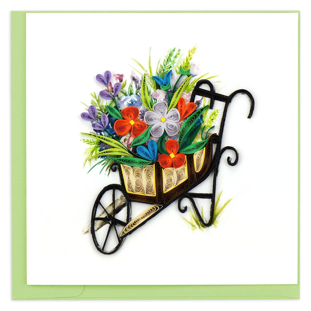 Quilling Card Wheelbarrow Garden