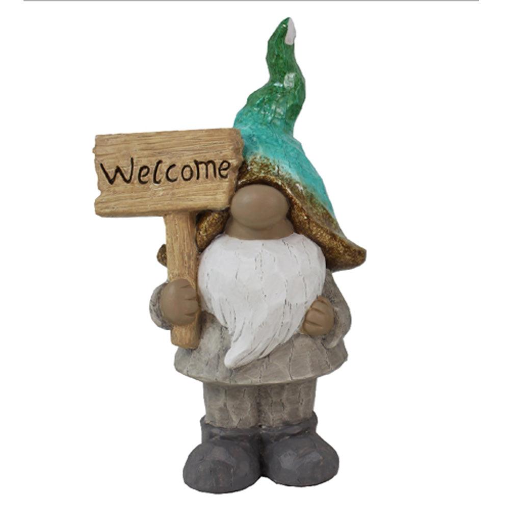 Create a warm and inviting atmosphere for guests with this welcoming gnome figurine. Standing at a height of 15 inches, it&#39;s the perfect addition to your home décor.
