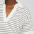 Sweater Fine Knit Short Sleeve Polo Off White
