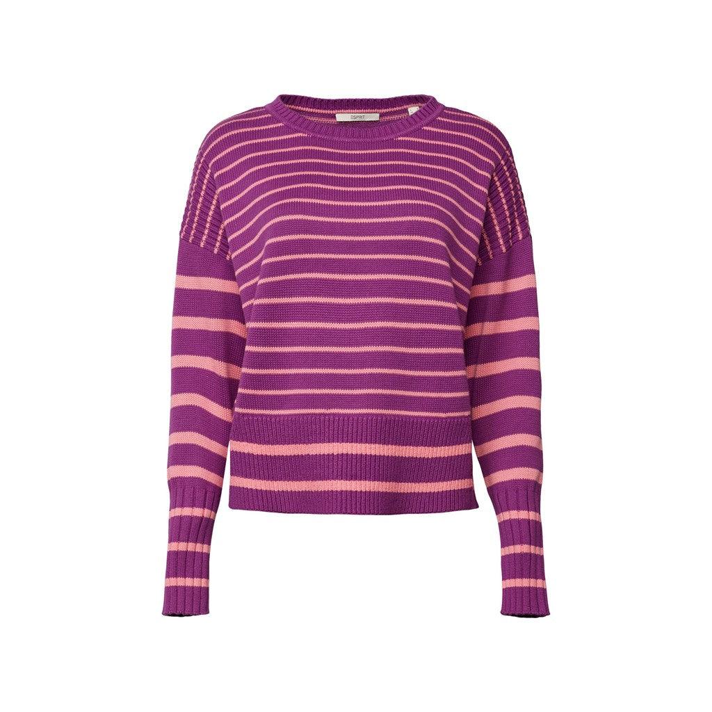 Sweater Cotton Striped Violet