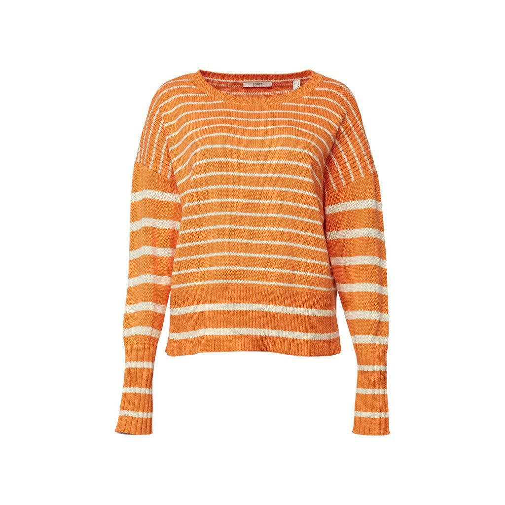Sweater Cotton Striped Golden Orange