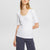 Tee Organic Rib 1/2 Sleeve White