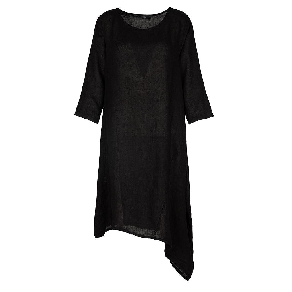 M Italy Dress 3/4 Sleeve Black