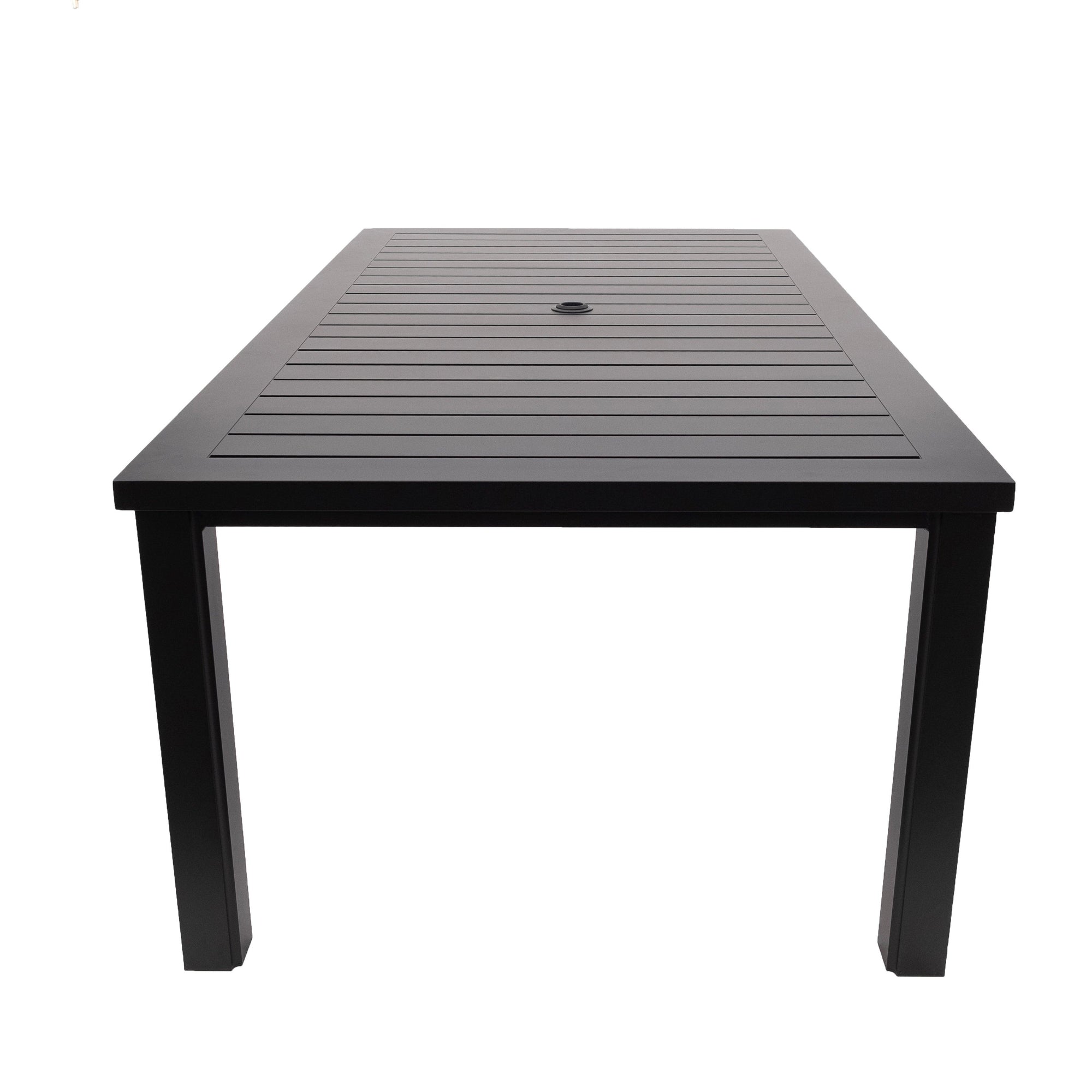 Make your outdoor living space look inviting with the Sherwood Rectangle Dining Table. This cast aluminum dining table is designed to be durable and weatherproof, allowing you to enjoy it year-round. Measuring 44in x 84in x 29in, it fits perfectly in any patio or garden.