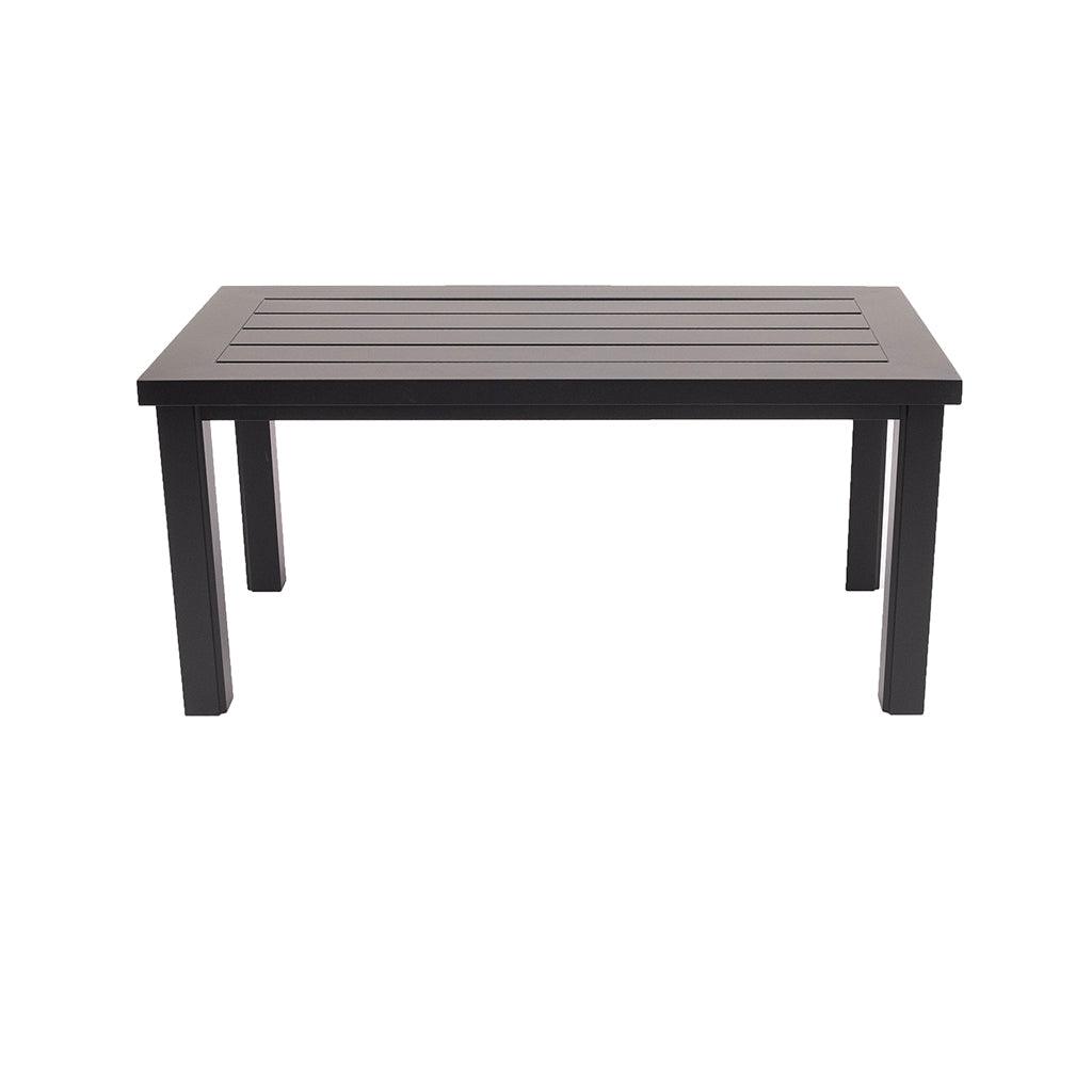 Enhance your outdoor living with the modern Sherwood Collection Rectangle Coffee Table. Its cast aluminum design ensures both a stylish and sturdy look that is built to last. The 24in x 48in table adds additional serving space for your convenience, giving you the perfect spot to enjoy your favorite snacks and drinks with friends.