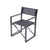 The Director Folding Chair combines the convenience of a collapsible chair with the durability of aluminum. Featuring a light grey frame and contrasting dark grey sling fabric, this chair is perfect for any outdoor area. Easy to store and built to last, the Director is ideal for those who need a reliable yet stylish seating option.