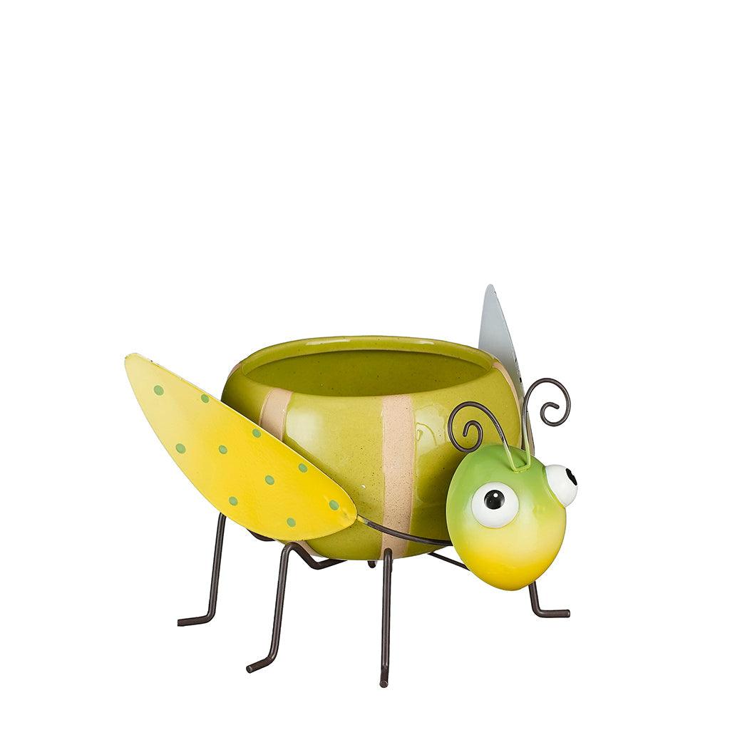 Insect Metal Pot 20.5x18.5x12cm Yellow