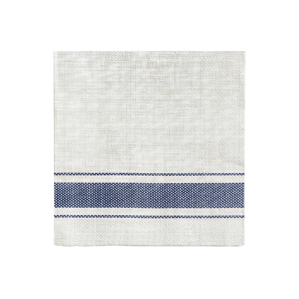 Bistro Stripe Lunch Napkin Blue