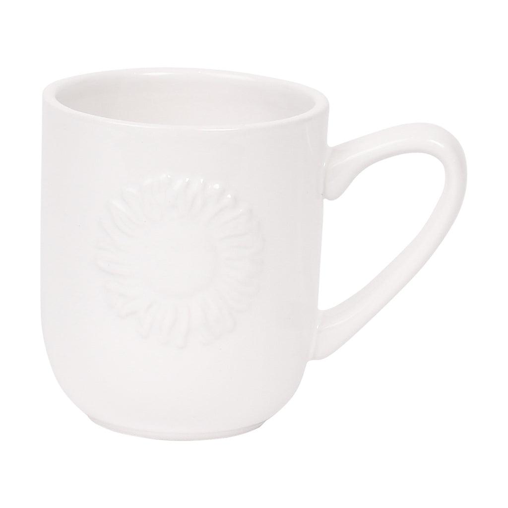 Add a touch of garden beauty to your mug collection with the stunning sunflower mug. Embossed and finished with a crisp white glaze, add elegant beauty to your everyday tableware collection. 