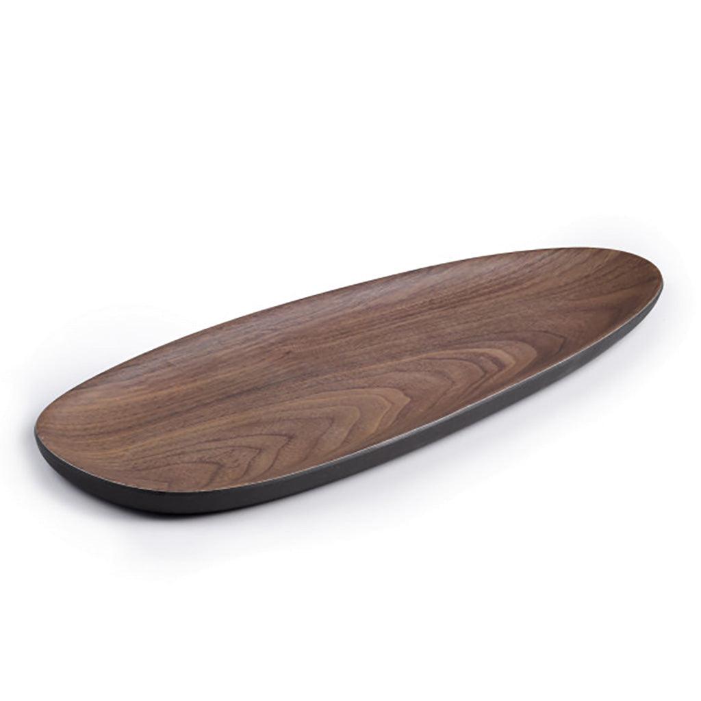 Bamboo Walnut Oval Plate - Coffee 12&quot;