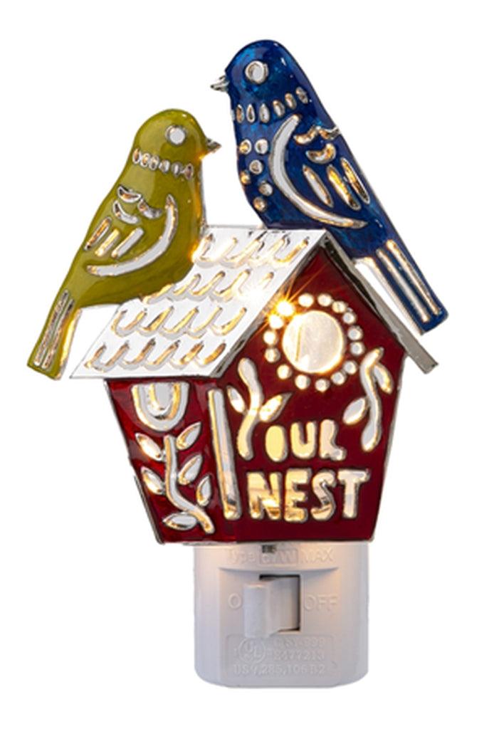 Night Light &quot;Our Nest&quot; Birdhouse W/Birds