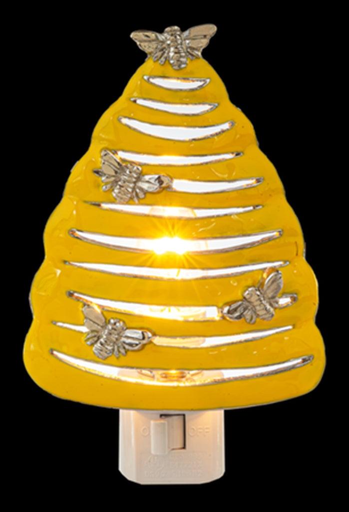 Night Light Bee Skep Honeycomb