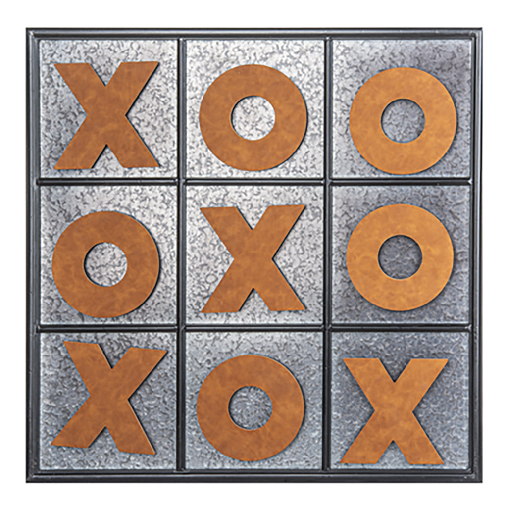 Wall Decor Faux Leather Magnetic Tic-Tac-Toe
