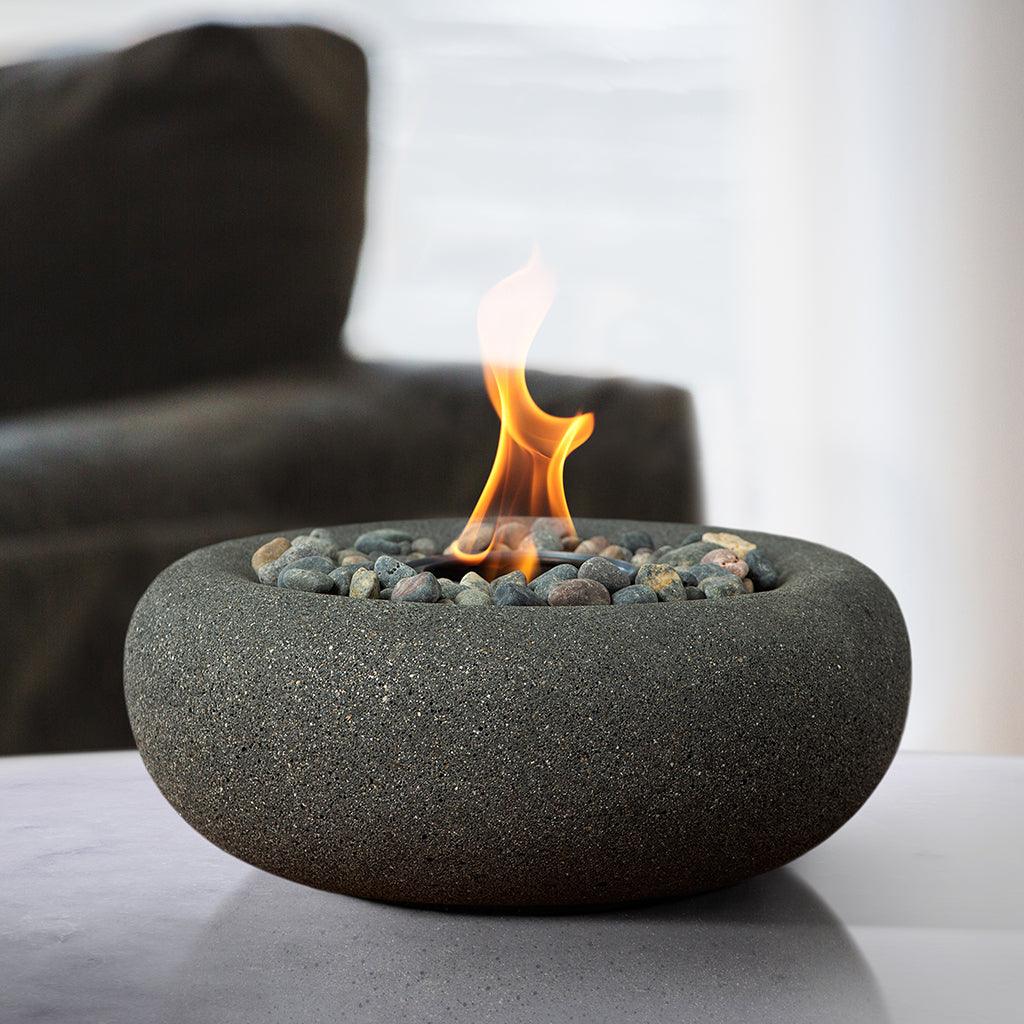 Add tranquility to any indoor or outdoor space with the Zen Fire Bowl. Burning with clean gel fuel, this product is environmentally friendly and burns for 2-3 hours per can. Fuel crackles like a real fire with a 7in flame, weighing 15lbs. 