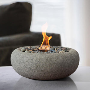 Add tranquility to any indoor or outdoor space with the Zen Fire Bowl. Burning with clean gel fuel, this product is environmentally friendly and burns for 2-3 hours per can. Fuel crackles like a real fire with a 7in flame, weighing 15lbs. 