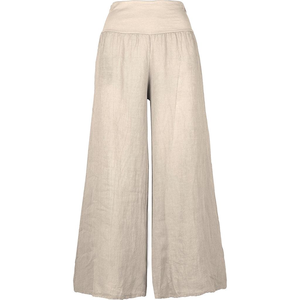 M Made in Italy Pants Linen Beige