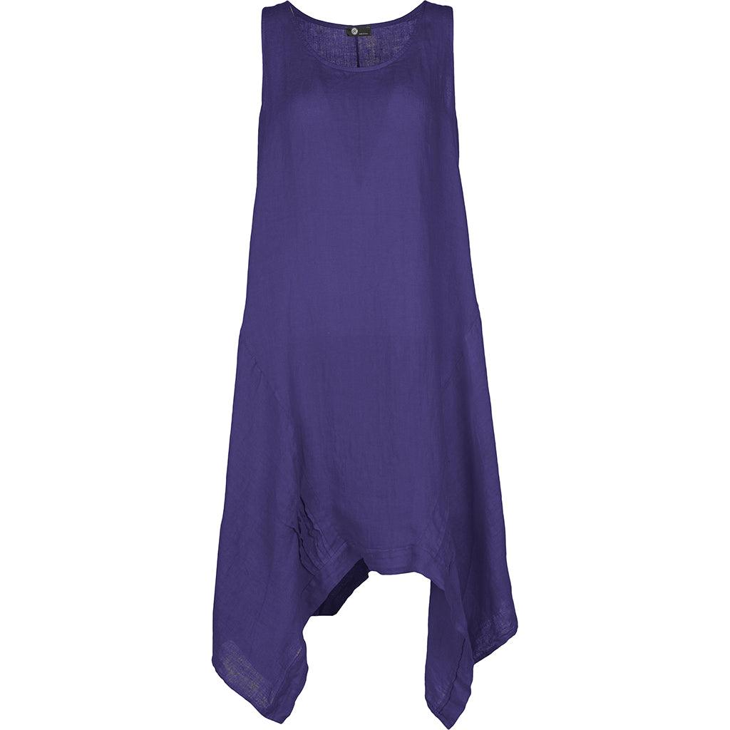M Made in Italy Linen Tank Dress Violet