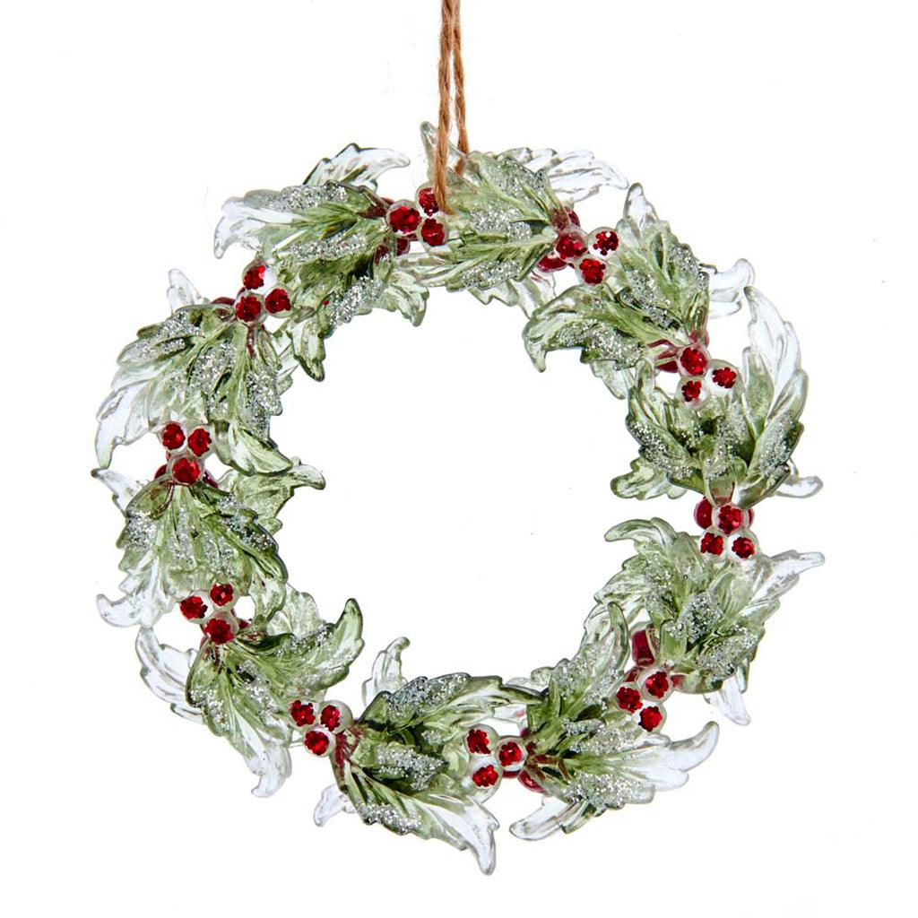 Birch Berry Wreath Ornament 5.2in