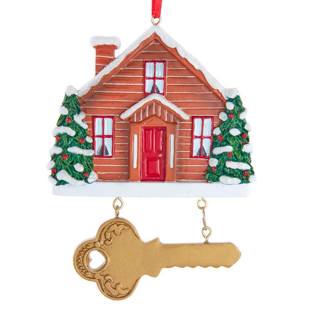 Home With Key Ornament 4.375in