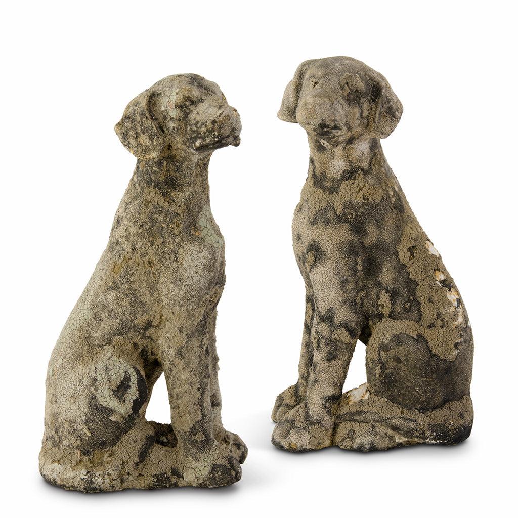 Weathered Stone Dog Statue Assorted