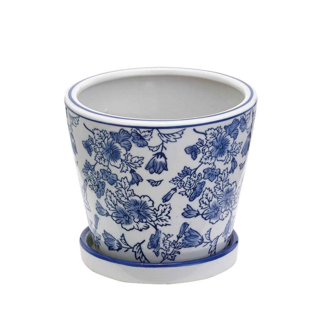 Small Blue &amp; White Porcelain Planter 2 Assorted