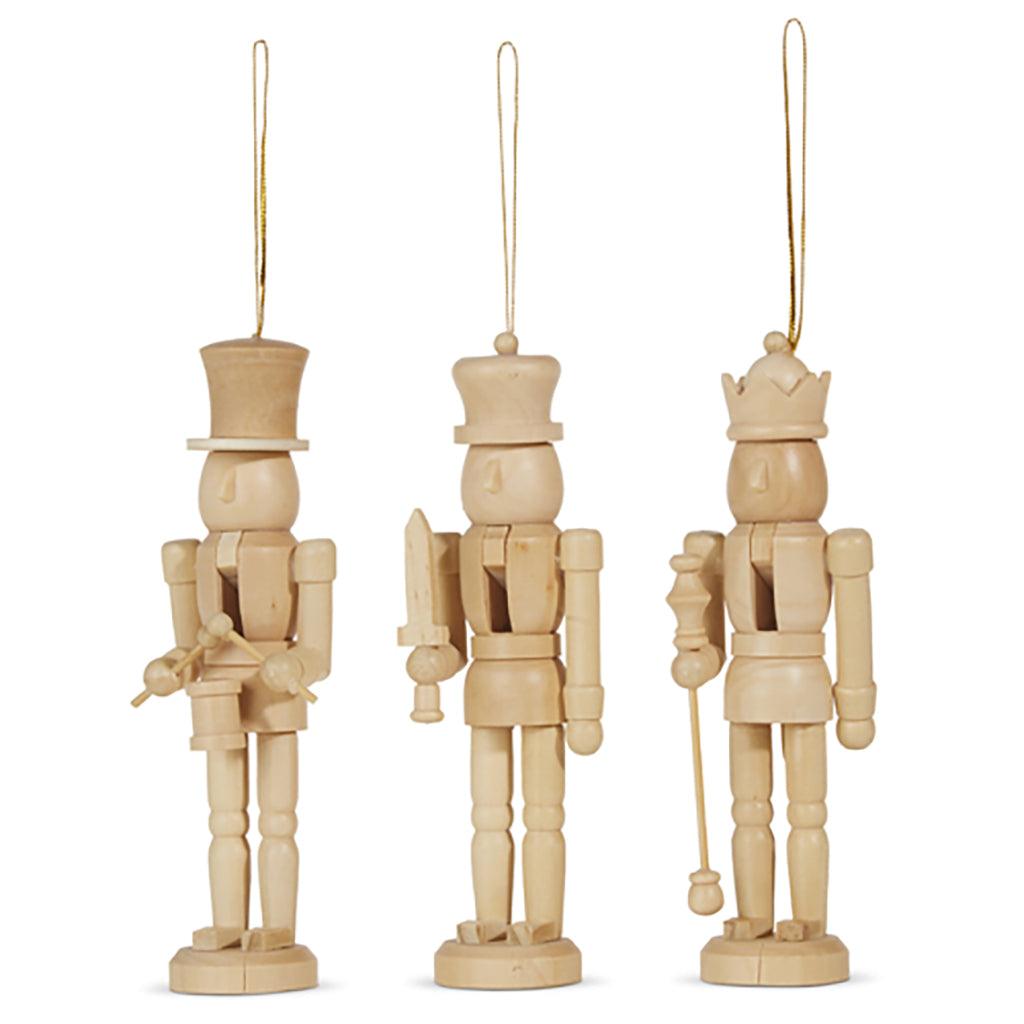 Wooden Nutcracker Ornament Assorted 5.5in