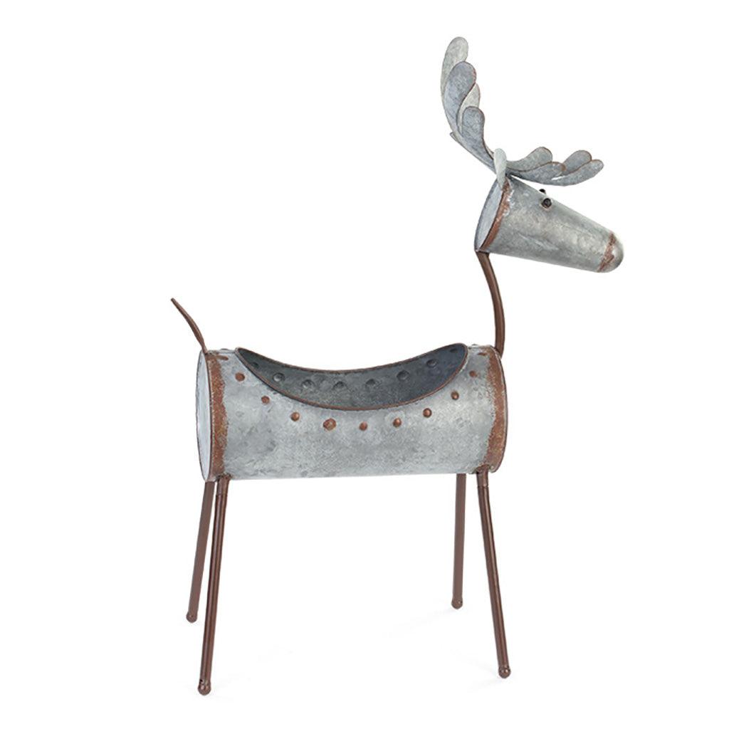 Galvanized Deer Planter 6x10x5.5in