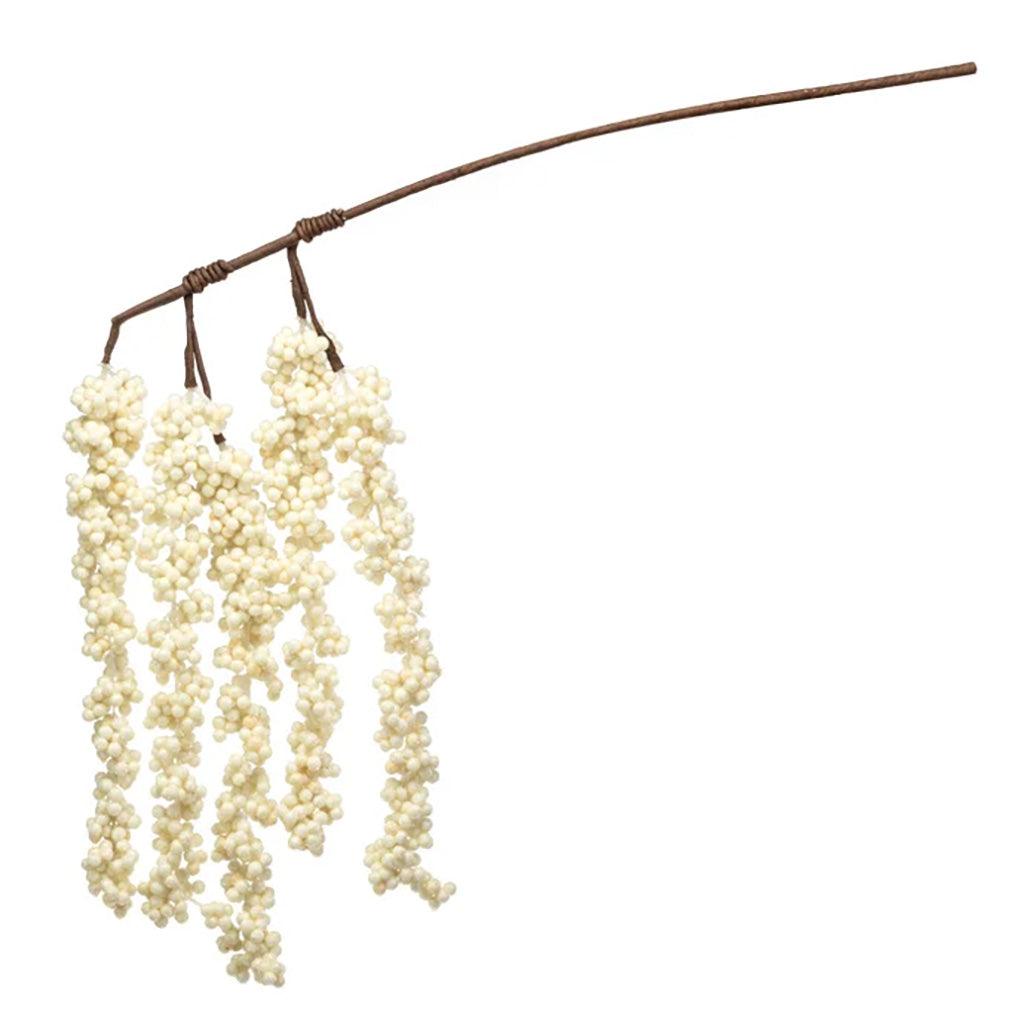 White Berry Hanging Spray 37in