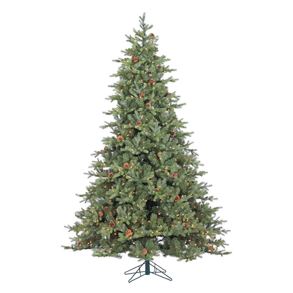 Grandview Pine With Cones 7.5' x 59" 700 LED Clear