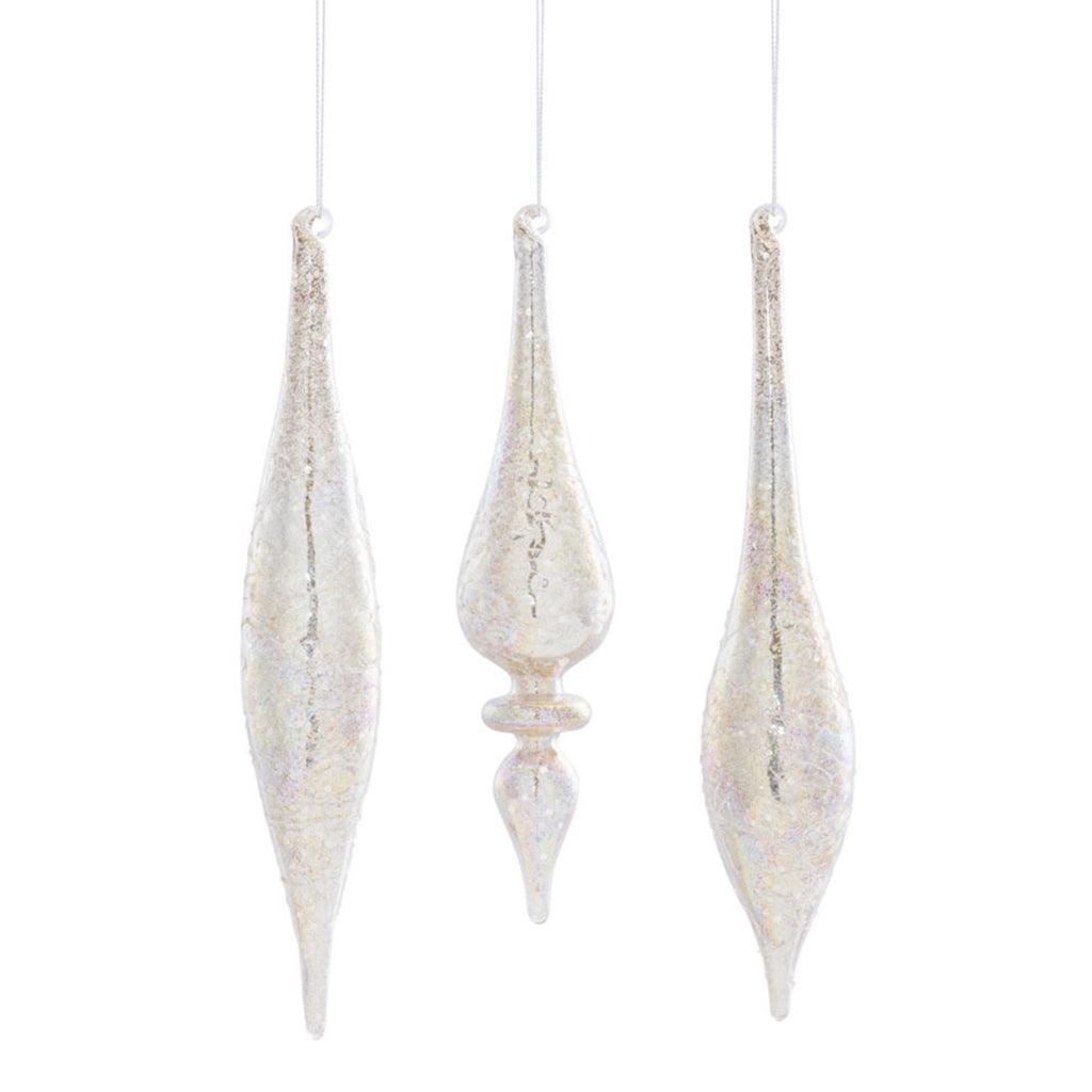 Glass Drop Ornaments Assorted