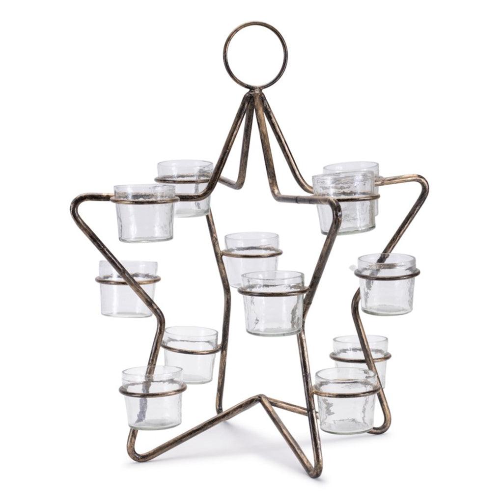 Star Votive Holder W/ 12 Cups