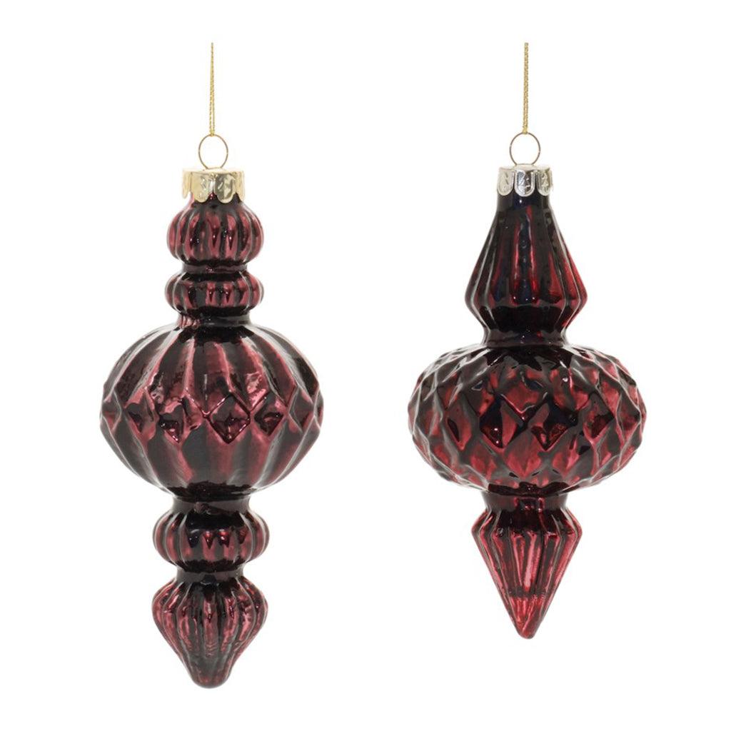 Glass Finial Ornament Assorted