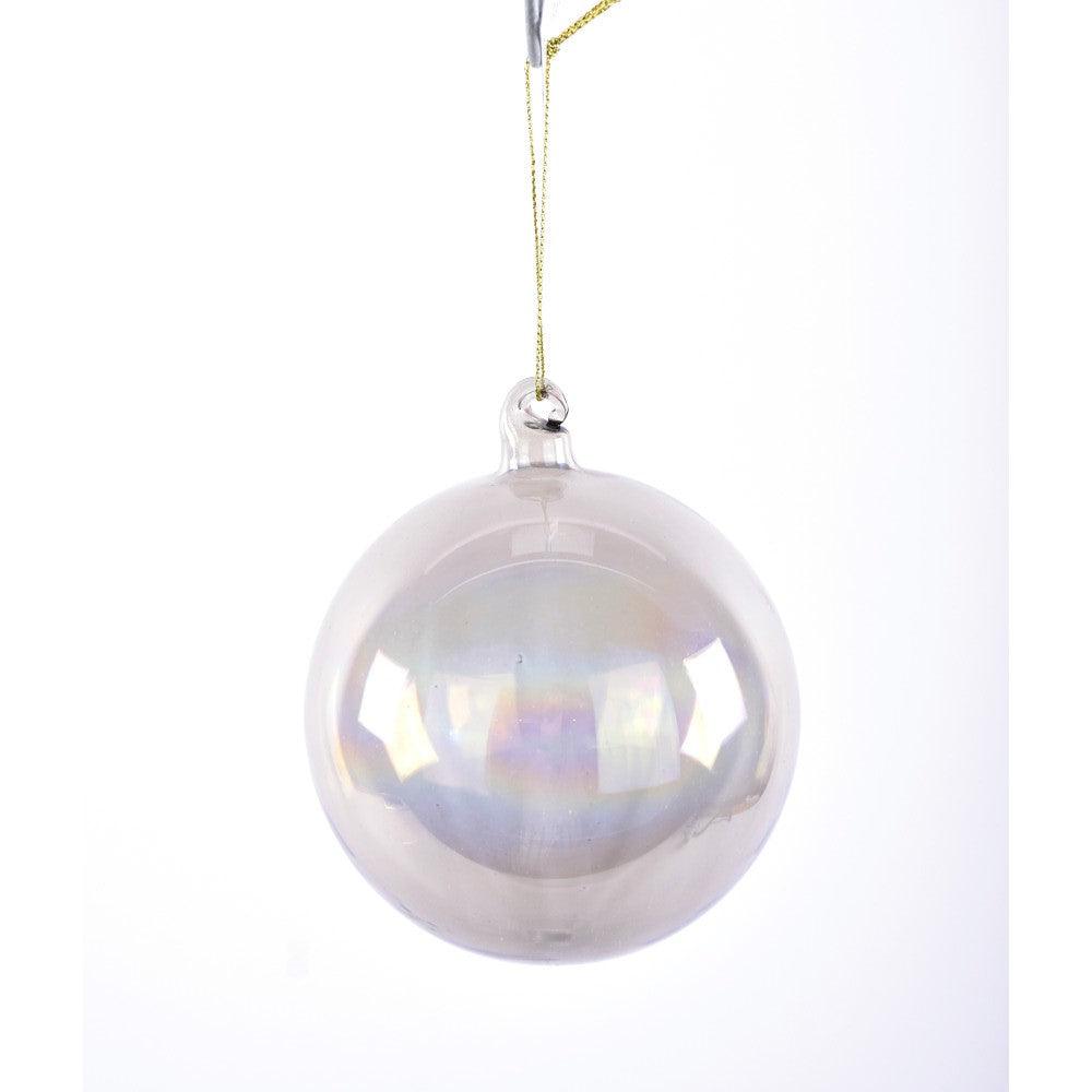 Glass Ball Ornament 100mm Grey