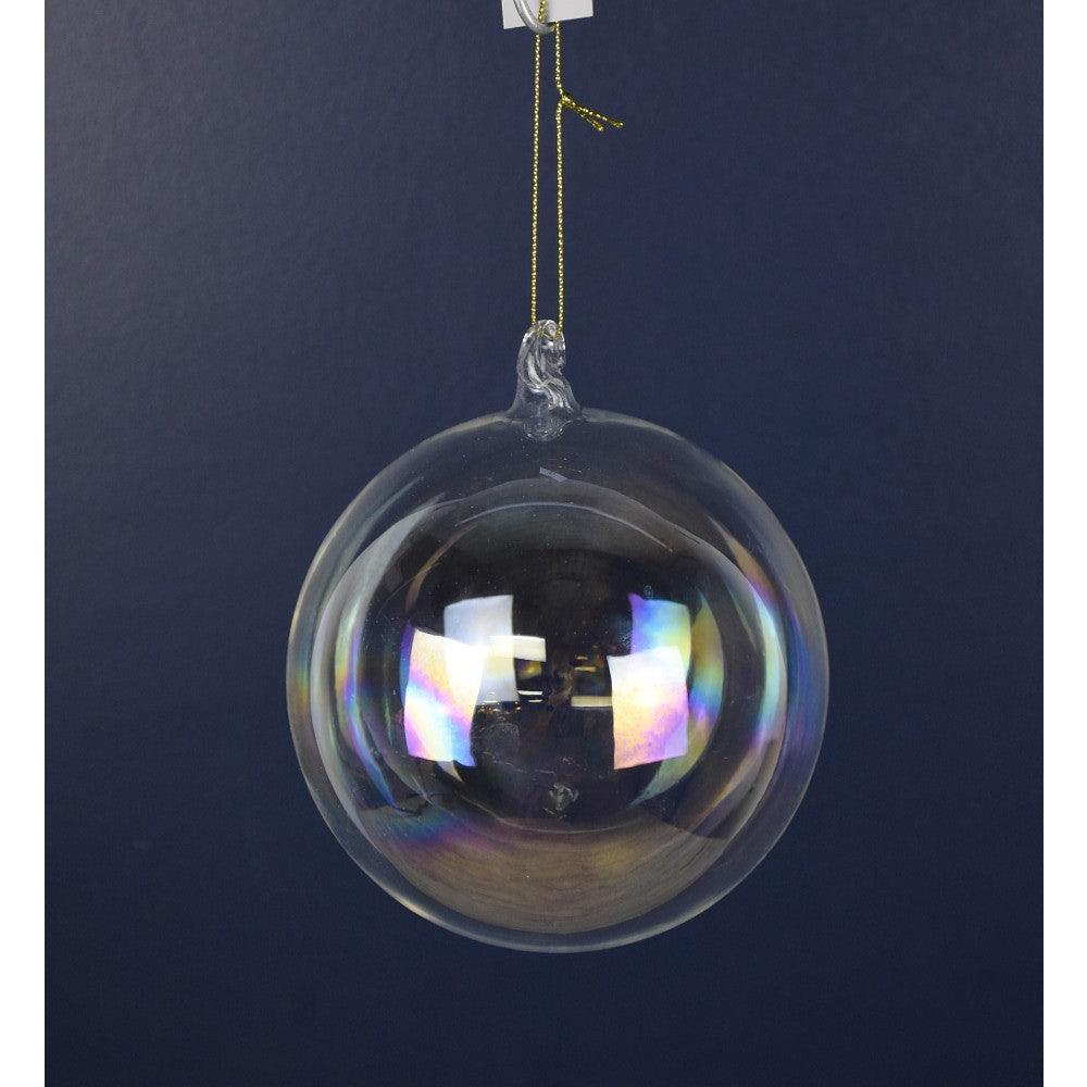 Glass Ball Ornament 120mm Clear