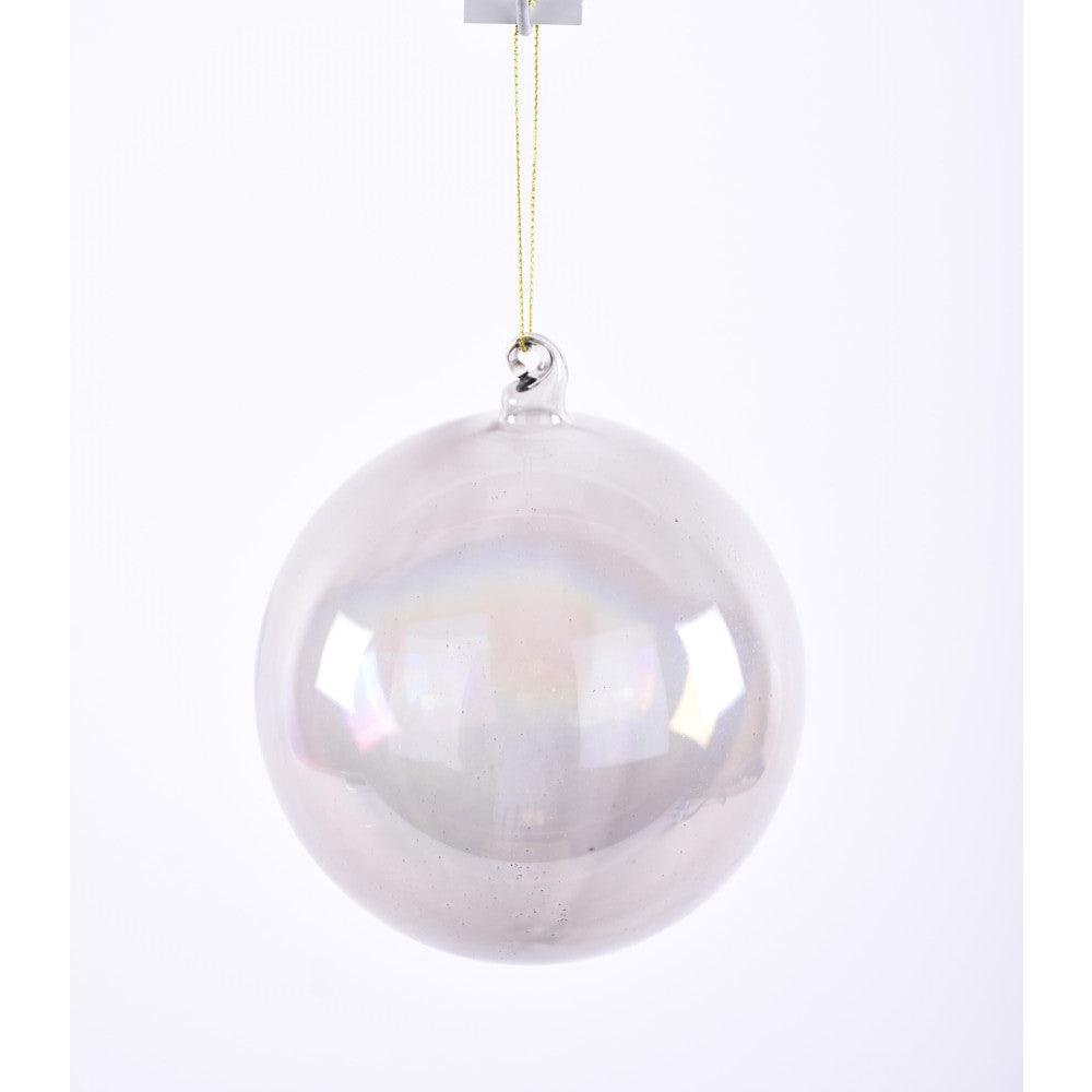 Glass Ball Ornament 120mm Grey