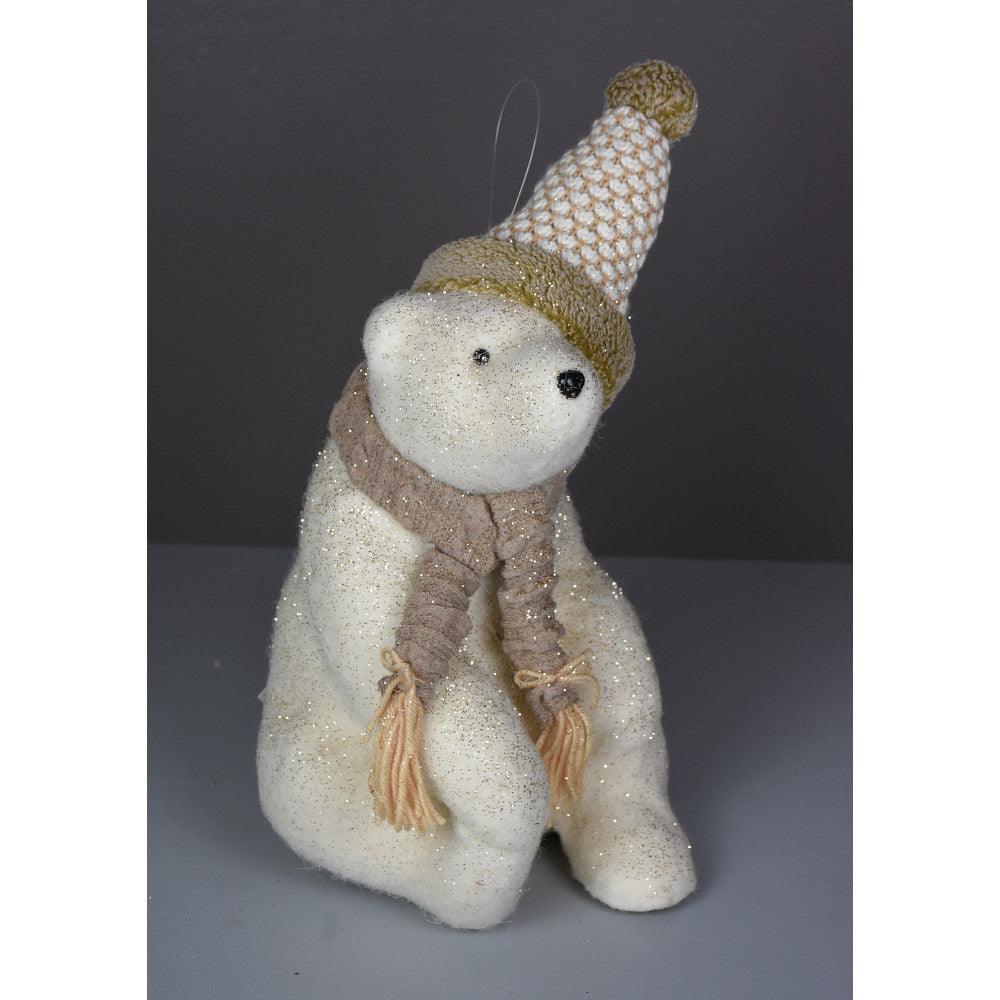 Glitter Bear With Hat 14.55x9.45in