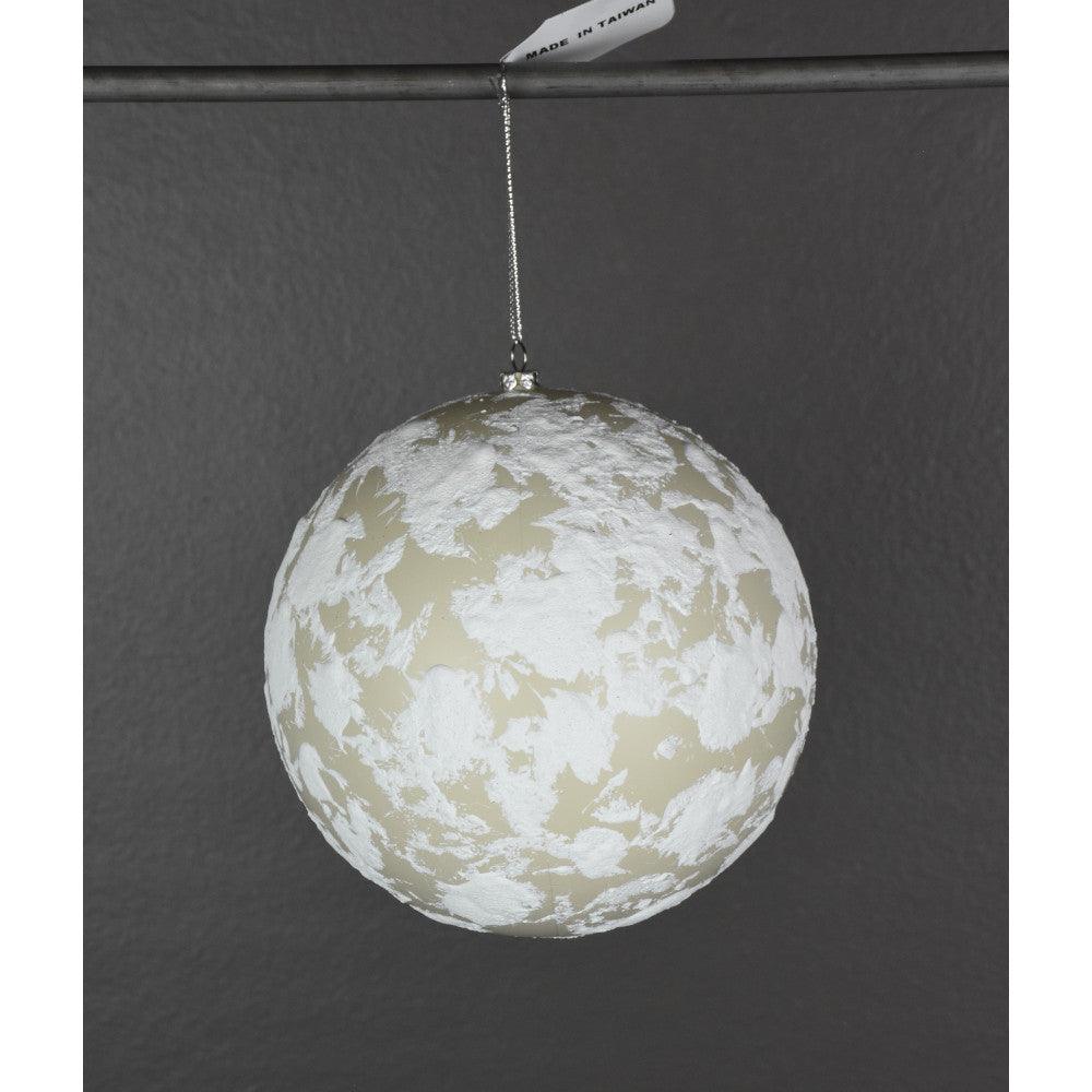 Textured Ball Ornament 150mm Ivory