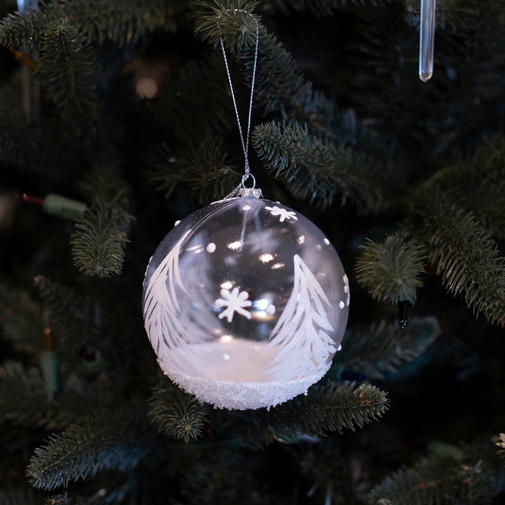 Tree Ball Ornament 100mm White