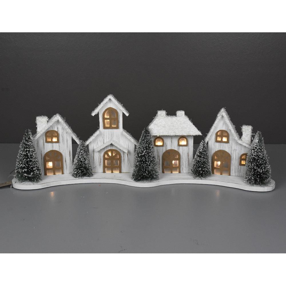 House Village Lighted 21.25in Natural Green