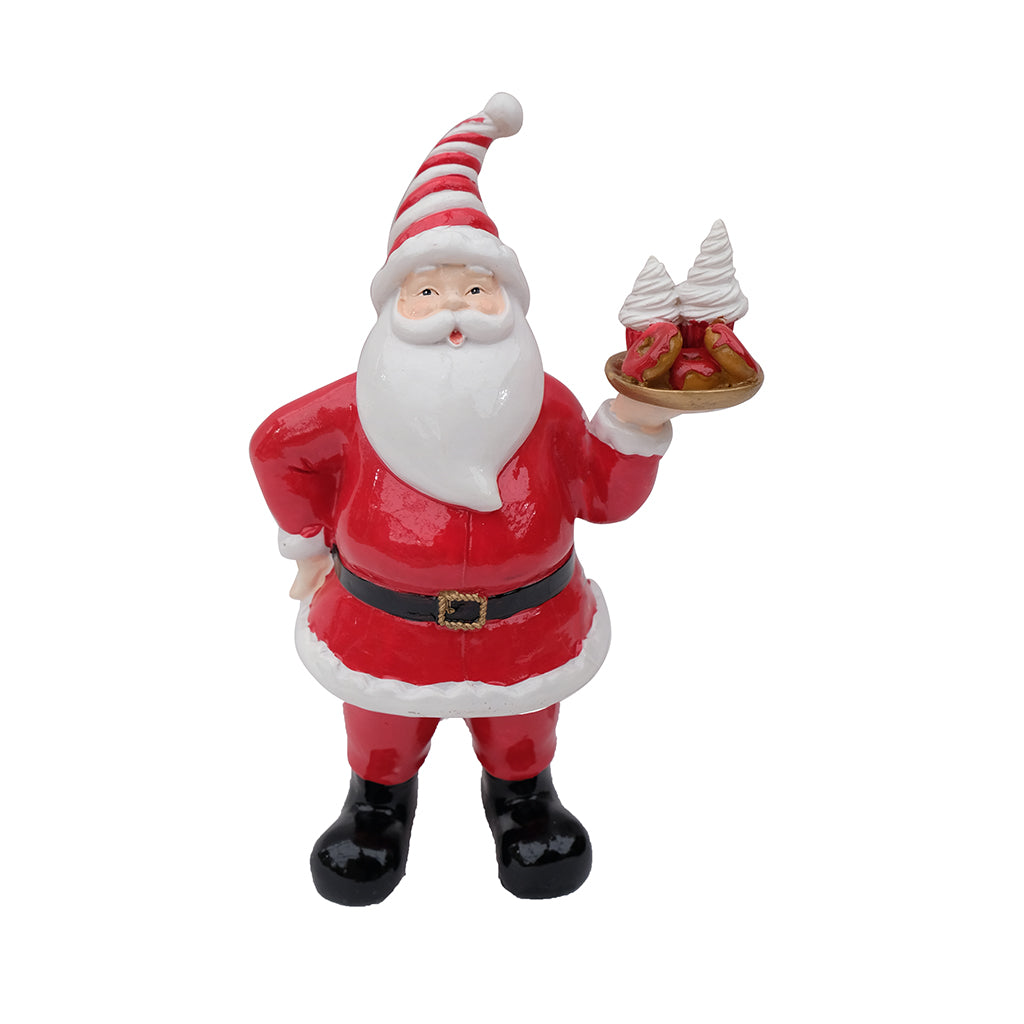 Santa With Cookie Plate 9.69in