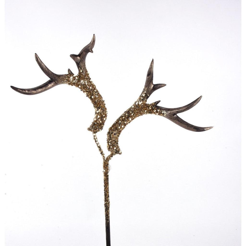 Sequin Antler Spray 25in